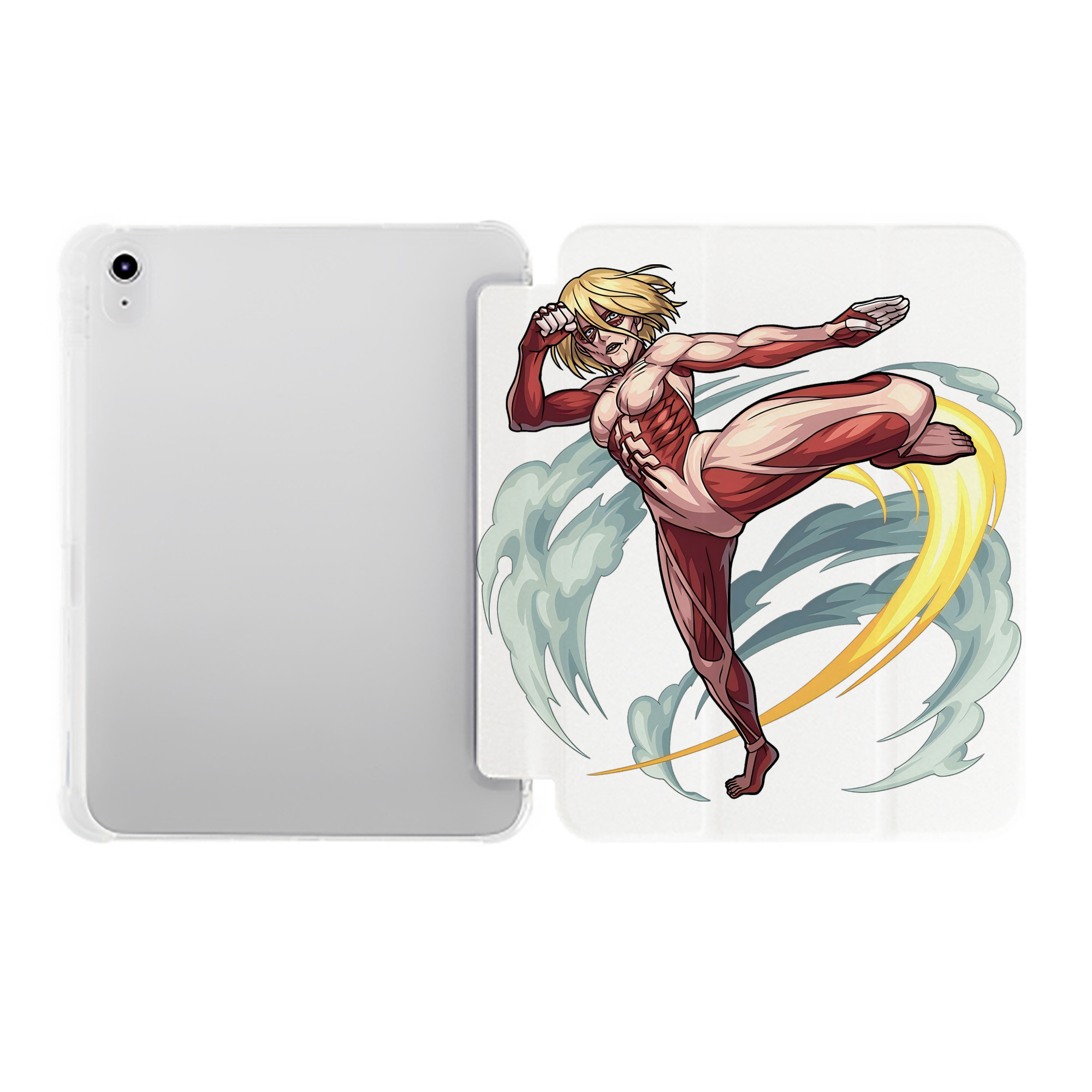 （画像用） 進撃の巨人 Attack on Titan IPad ケース ペン収納付き 三つ折りスタンド PUレザー×シリコン 対応機種9.5/10.5/10.9インチ